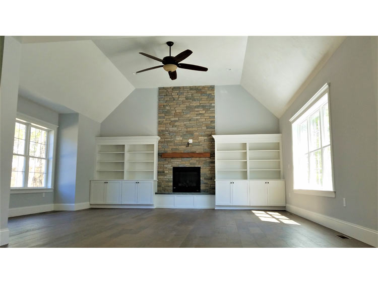 Completed home interior with freshly painted surfaces
